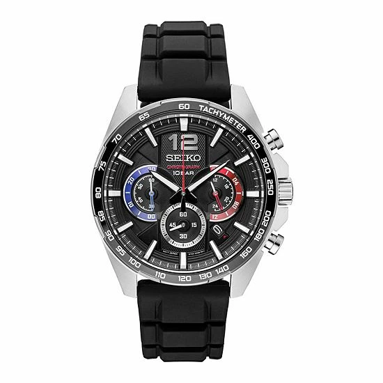 Seiko Men's Stainless Steel & Silicone Chronograph Watch - SSB347 3 Seiko Men's Stainless Steel & Silicone Chronograph Watch - SSB347