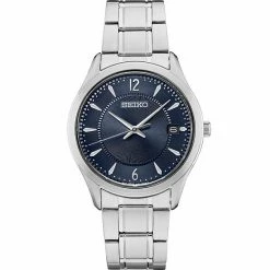 Seiko Men's Essential Blue Dial Stainless Steel Watch - SUR419