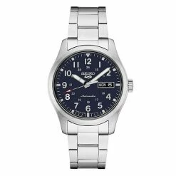Seiko Men's 5 Sports Stainless Steel Blue Dial Watch - SRPG29