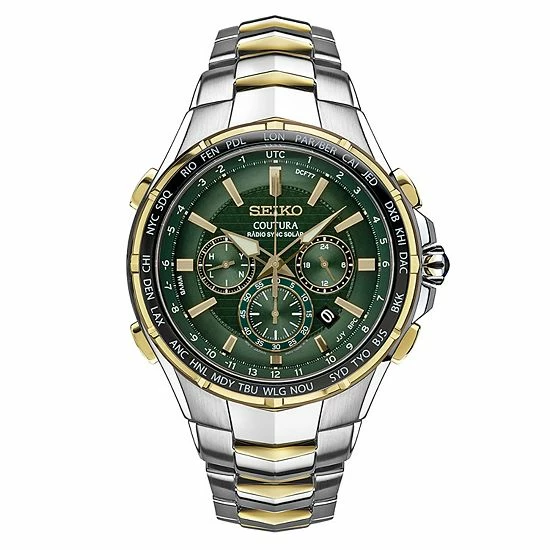 Seiko Men's Coutura Two Tone Stainless Steel Radio Sync Solar Watch - SSG022 3 Seiko Men's Coutura Two Tone Stainless Steel Radio Sync Solar Watch - SSG022