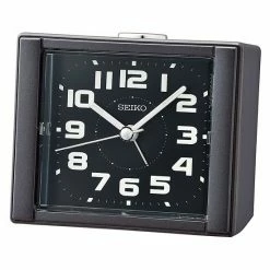 Seiko Aoki Black Alarm Clock Table Decor