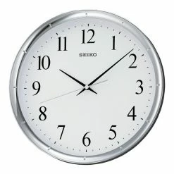 Seiko Ultra Modern Silver Tone Wall Clock