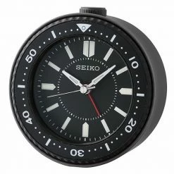 Seiko Mai Black Alarm Clock Table Decor