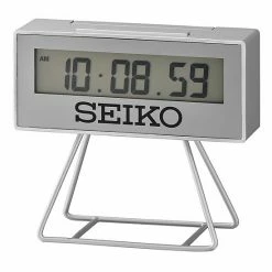 Seiko Olympia Heritage Mini Marathon Silver Finish Clock Table Decor