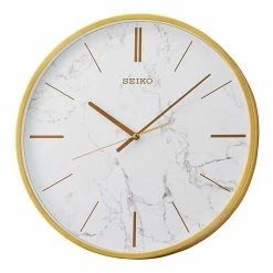 Seiko Faux Marble Carrara Wall Clock