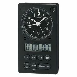 Seiko 3-in-1 Alarm Clock Table Decor Silver