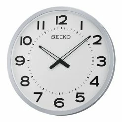 Seiko 20" Ultra-Modern Silver-Tone Wall Clock