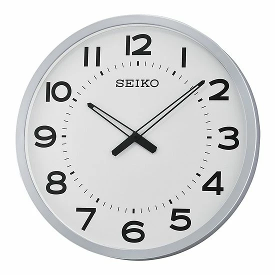 Seiko 20" Ultra-Modern Silver-Tone Wall Clock 3 Seiko 20" Ultra-Modern Silver-Tone Wall Clock