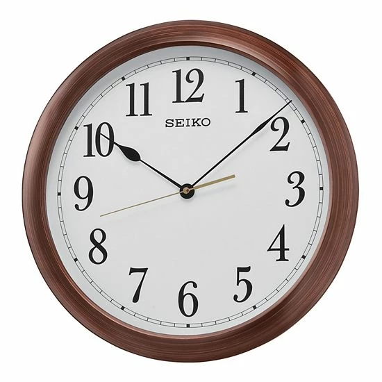 Seiko 16" Numbered Wooden Finish Wall Clock 3 Seiko 16" Numbered Wooden Finish Wall Clock