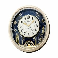 Seiko Shop 11 Seiko Melodies In Motion Crystal LED Fireworks Musical Wall Clock - QXM239SRH