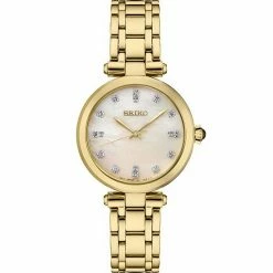 Seiko Women's Mother-Of-Pearl Dial Stainless Steel Watch - SRZ536