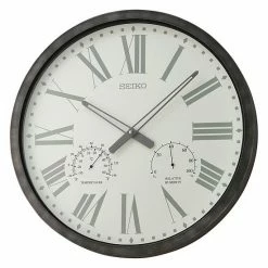 Seiko Ondo Indoor / Outdoor Wall Clock Black