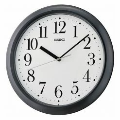Seiko Yori Black Wall Clock