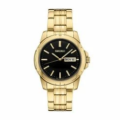 Seiko Men's Essential Black Dial Watch - SUR358