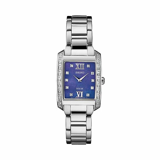 Seiko Women's Diamond Accent Stainless Steel Solar Watch - SUP401 3 Seiko Women's Diamond Accent Stainless Steel Solar Watch - SUP401